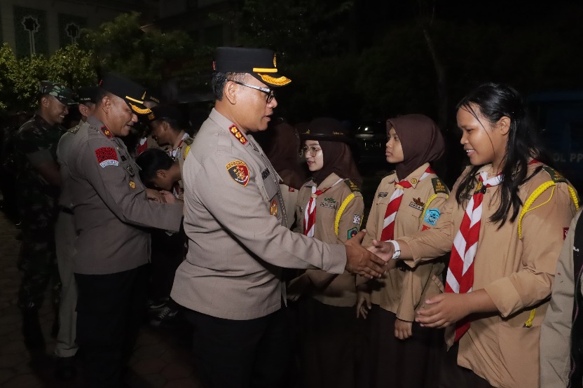 Polres Jakut Gelar Apel Pengamanan Malam Takbiran di JIC Koja