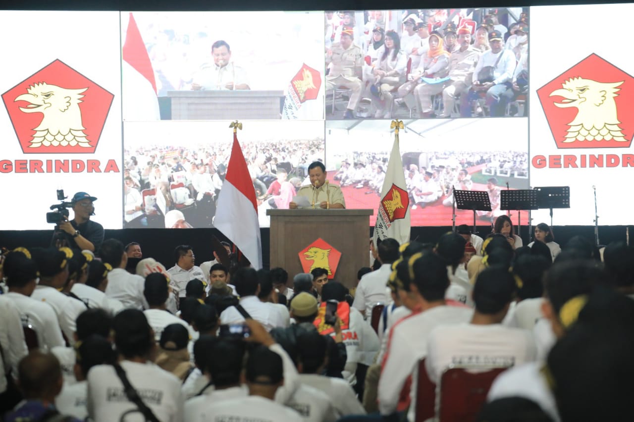 Di Hadapan Para Kadernya, Prabowo: Honor Saya adalah Melihat Semangat Kalian