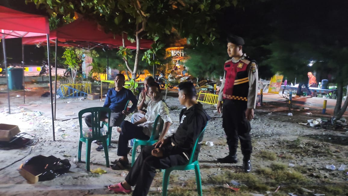 Patroli Malam Polsek Kepulauan Seribu Selatan: Antisipasi Gangguan Kamtibmas dan Himbau Waspada Pasca-Pemilu 2024