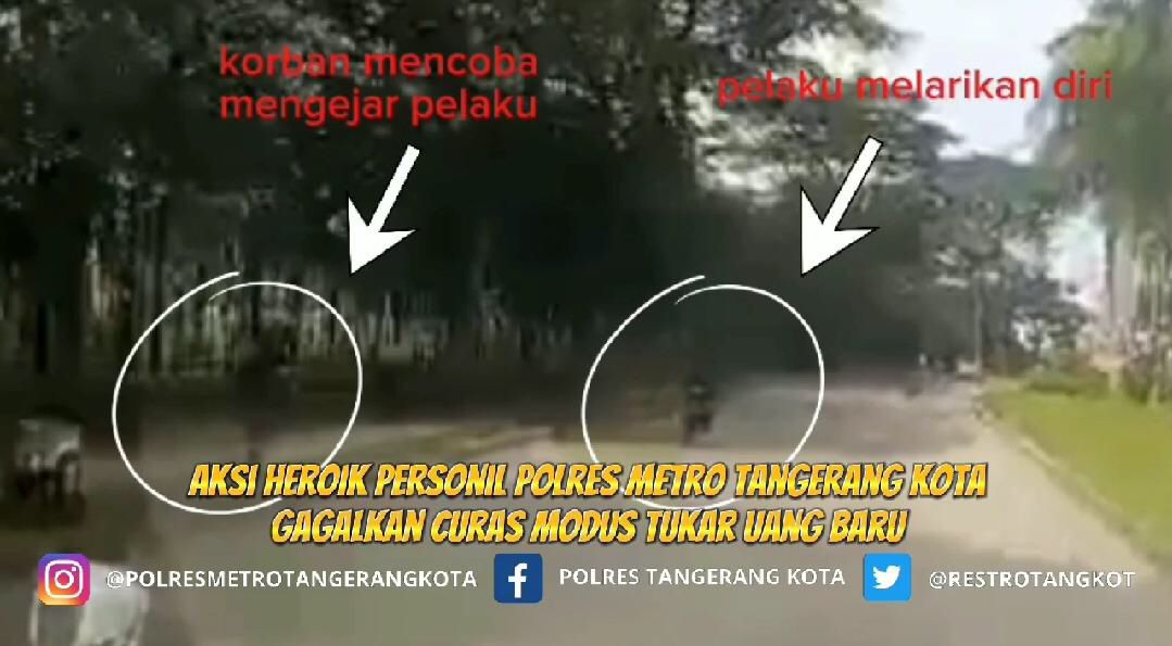 Polisi Lumpuhkan Curas Modus Tukar Uang di Tangerang Viral di Medsos, Kapolres Metro Tangerang Beri Penghargaan