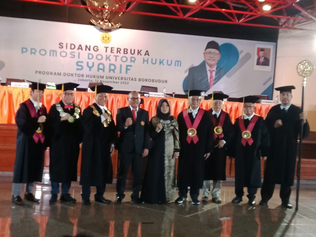 Syarif Raih Gelar Doktor Dari Universitas Borobudur, Predikat Cumlaude