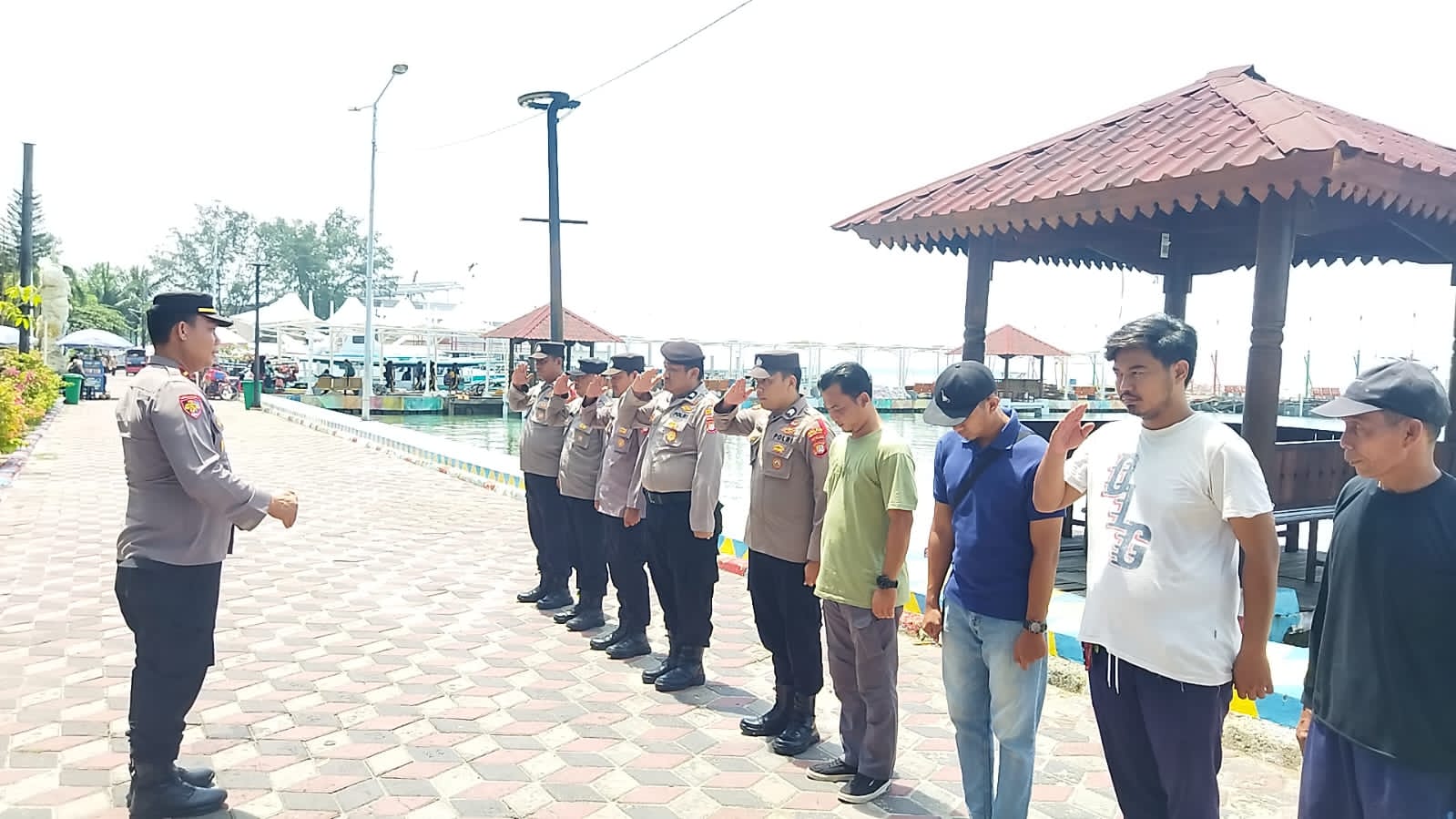 Polsek Kepulauan Seribu Utara Lakukan Pengamanan Kegiatan Kampanye Caleg DPRD di Pulau Pramuka