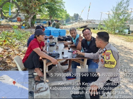 Bhabinkamtibmas Pulau Tidung Ajak Warga Jaga Kamtibmas Jelang Pilkada 2024, Hindari Ujaran Kebencian