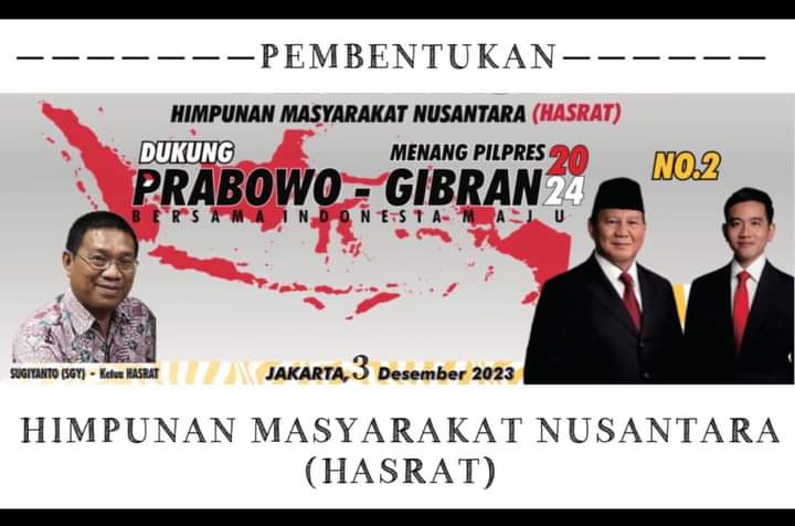 Milad Pertama Relawan Mandiri Pendukung Prabowo-Gibran, “Hasrat”