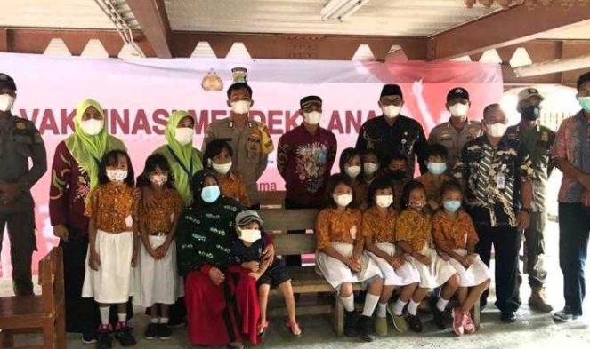 Hari ini Giat Vaksinasi Merdeka Anak Usia 6-11 Tahun di Pulau Panggang Masuk Dosis Kedua