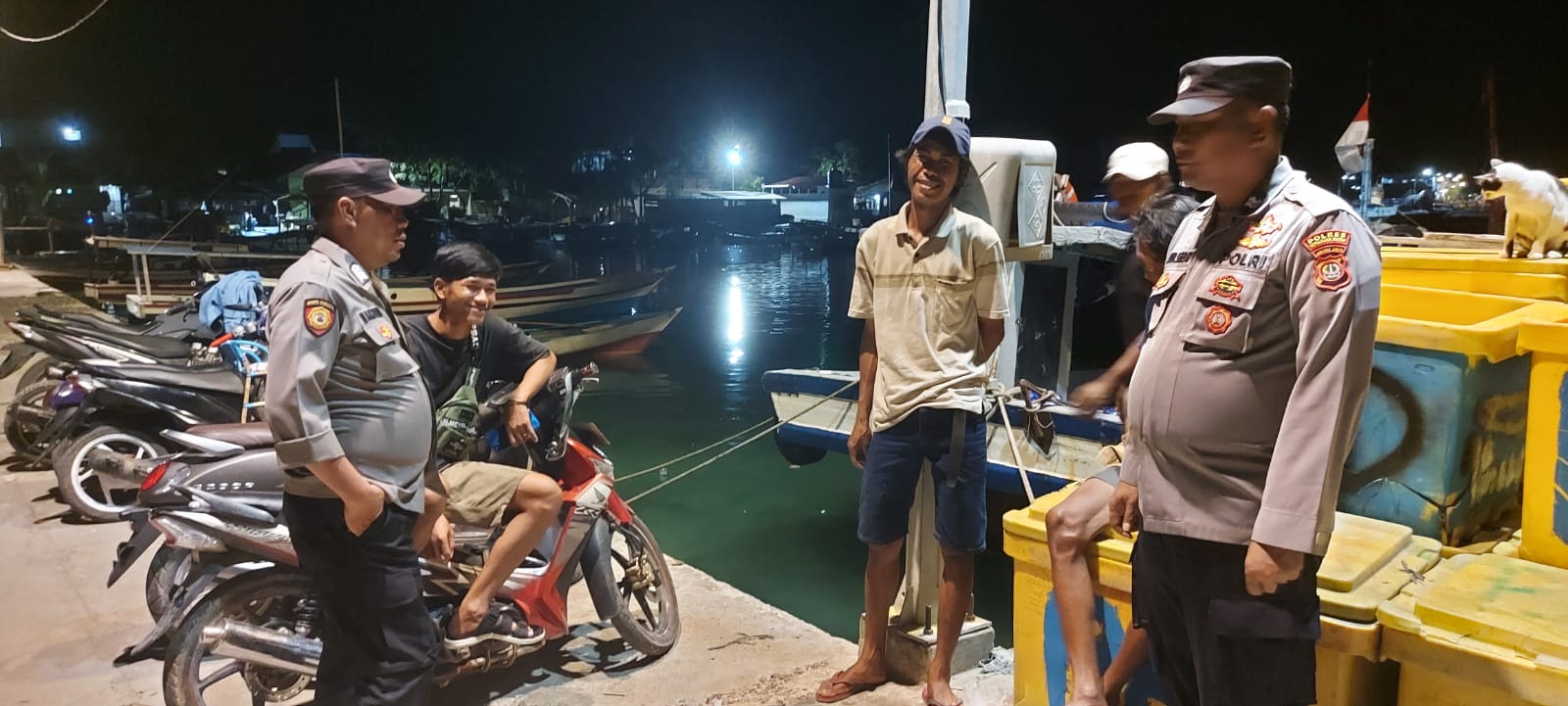 Polsek Kepulauan Seribu Utara Rutin Menggelar Patroli Malam di Wilayah Pulau Harapan