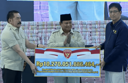 Di Hadapan Prabowo, Hasil Penertiban Hutan Rp10,2 Triliun Disetor ke Negara