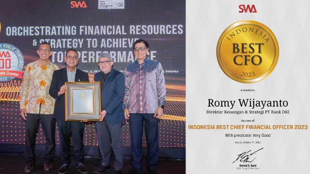 Romy Wijayanto, Direktur Keuangan & Strategi Bank DKI Raih Indonesia Best CFO 2023