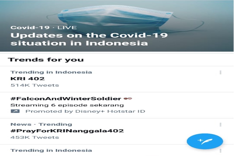 Tweets "KRI 402 dan #PrayForKRINanggala402” Masih Jadi Trending Topik