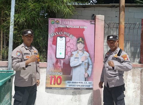 Sosialisasi Layanan 110, Polsek Kepulauan Seribu Selatan Door to Door Ingatkan Warga Waspada 3C