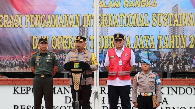 Apel gabungan POLRES Bandara Soetta, Pam kunjungan Paus Fransiskus dan kedatangan delegasi International Sustainability Forum (ISF)