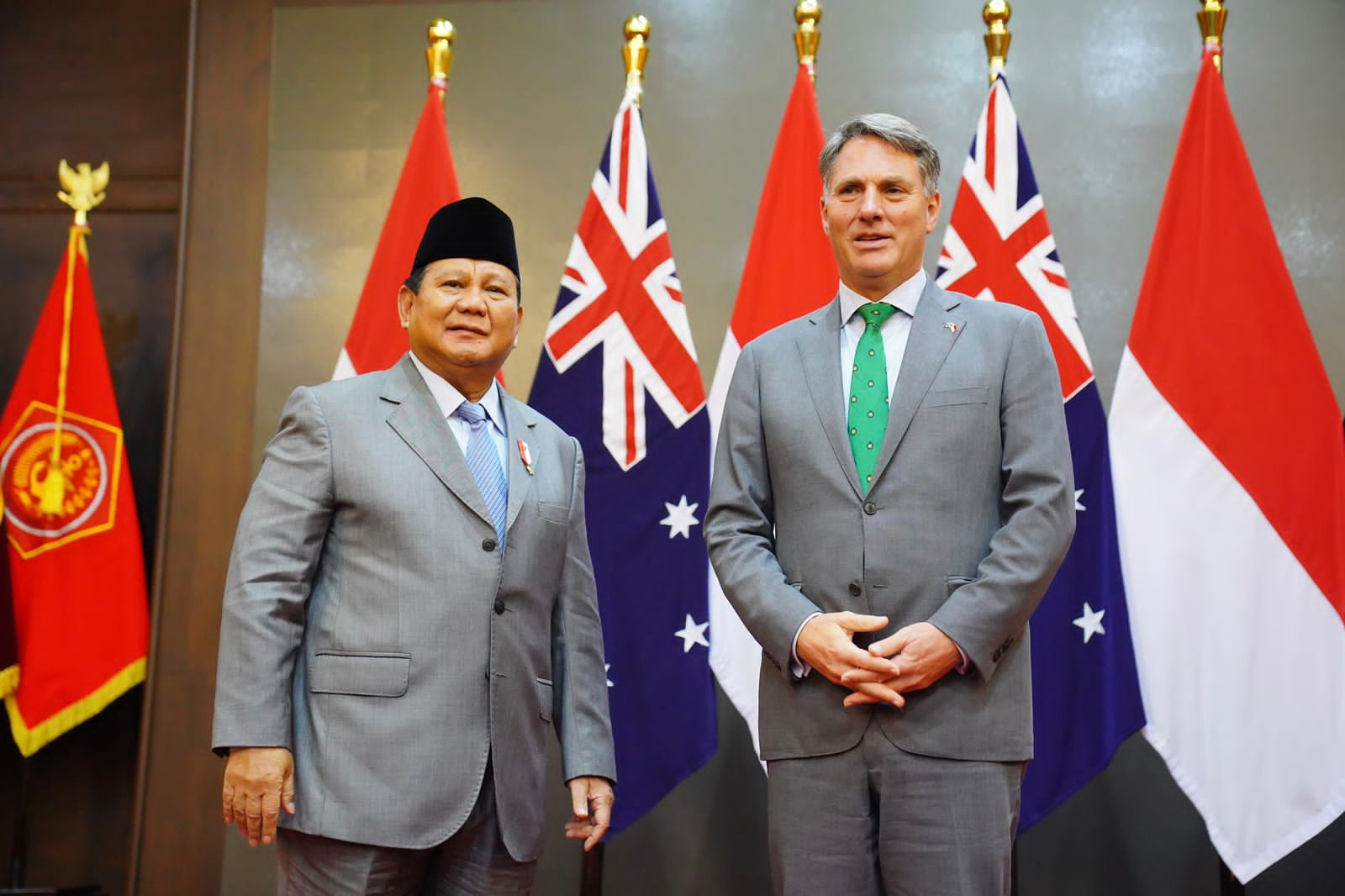 Prabowo Empat Mata dengan Wakil PM/Menhan Australia, Bicarakan Kerja Sama Pertahanan