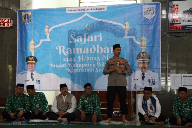 Safari Ramadhan Pulau Pramuka Kapolres Kepulauan Seribu Ajak Warga Jaga Harkamtibmas
