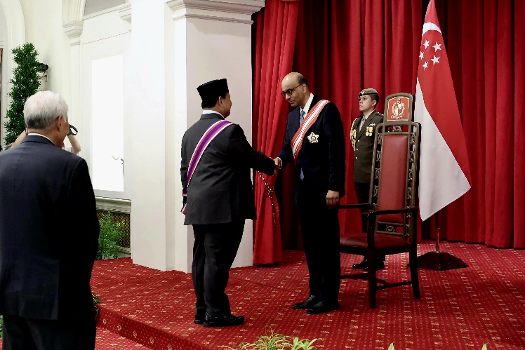 Prabowo Terima Penghargaan Militer Tertinggi dari Pemerintah Singapura, Darjah Utama Bakti Cemerlang