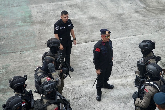 Dansat Brimob Polda Metro Jaya Pantau Latihan Mobilitas Udara