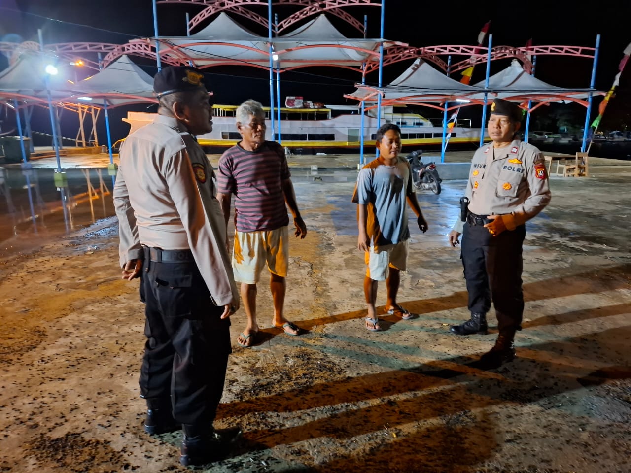 Patroli Malam Perintis Presisi di Polsek Kepulauan Seribu Utara Antisipasi Gangguan Kamtibmas Pasca Pemilu 2024