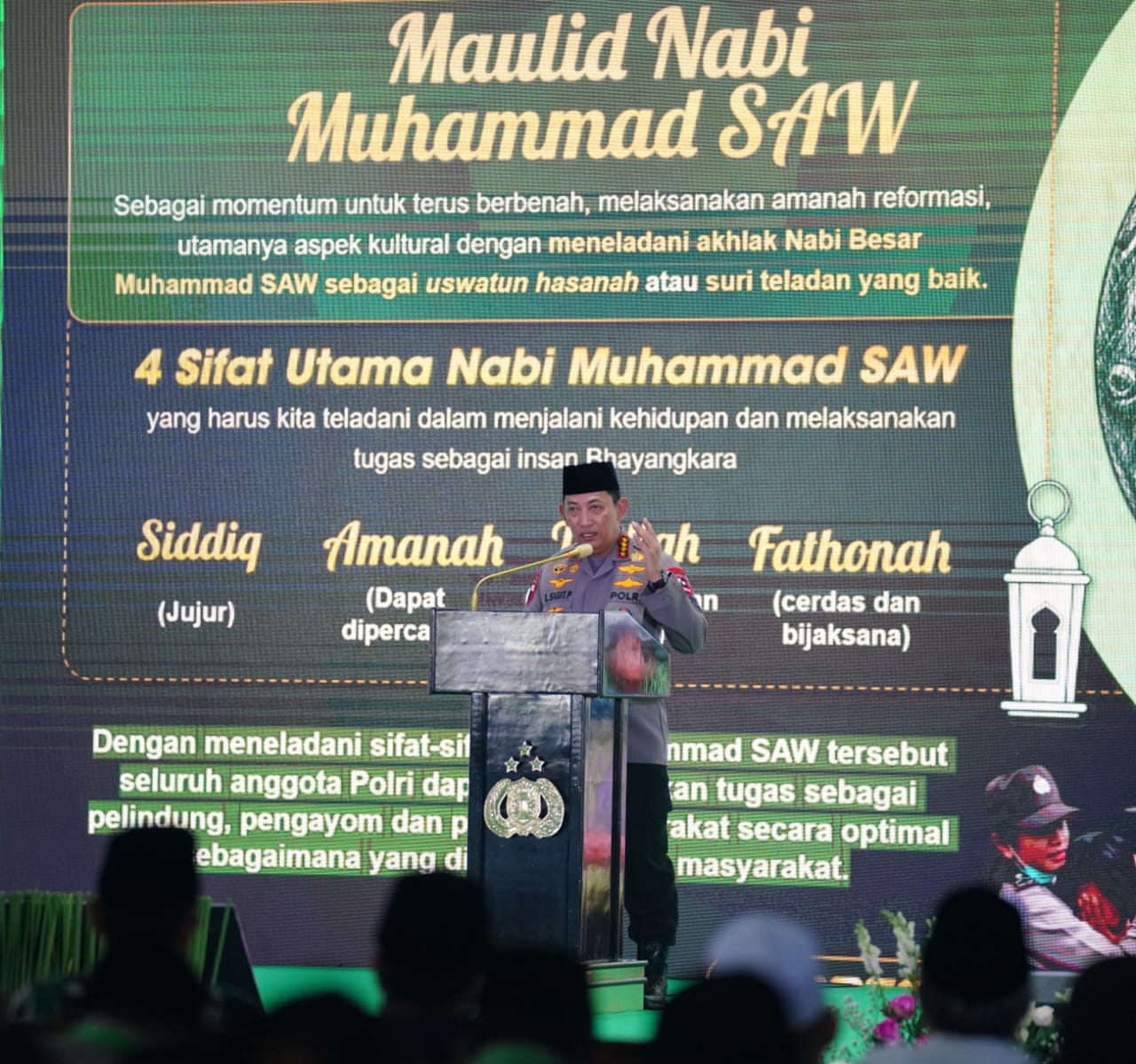 Peringati Maulid Nabi Muhammad SAW, Kapolri: Sinergitas Elemen Bangsa Wujudkan Persatuan 