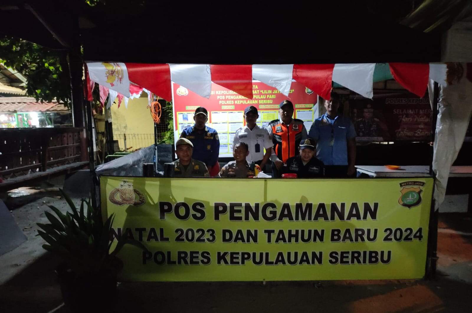 Polsek Kepulauan Seribu Selatan Gelar Pospam Pulau Pari untuk Operasi Lilin Jaya 2023 dan Pengamanan Tahun Baru 2024