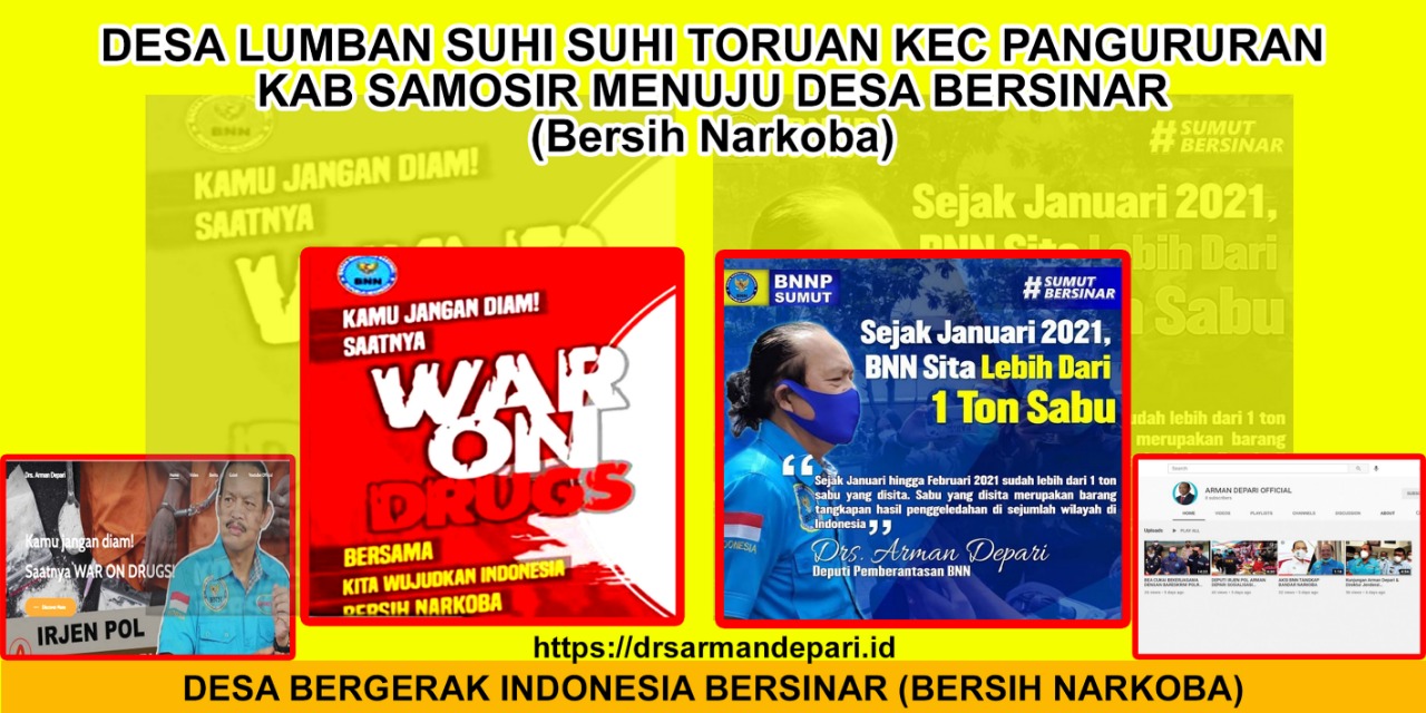 Arman Depari Luncurkan Website https://drsarmandepari.id Untuk Mendukung War On Drugs melalui Program Desa Bergerak Indonesia Bersinar (Bersih Narkoba)