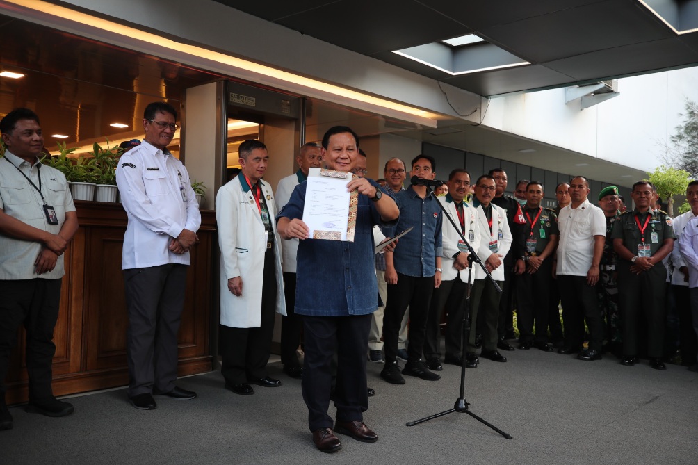 Jalani Tes kesehatan, Prabowo: Tak ada Persiapan Khusus, Rutin Olahraga Renang