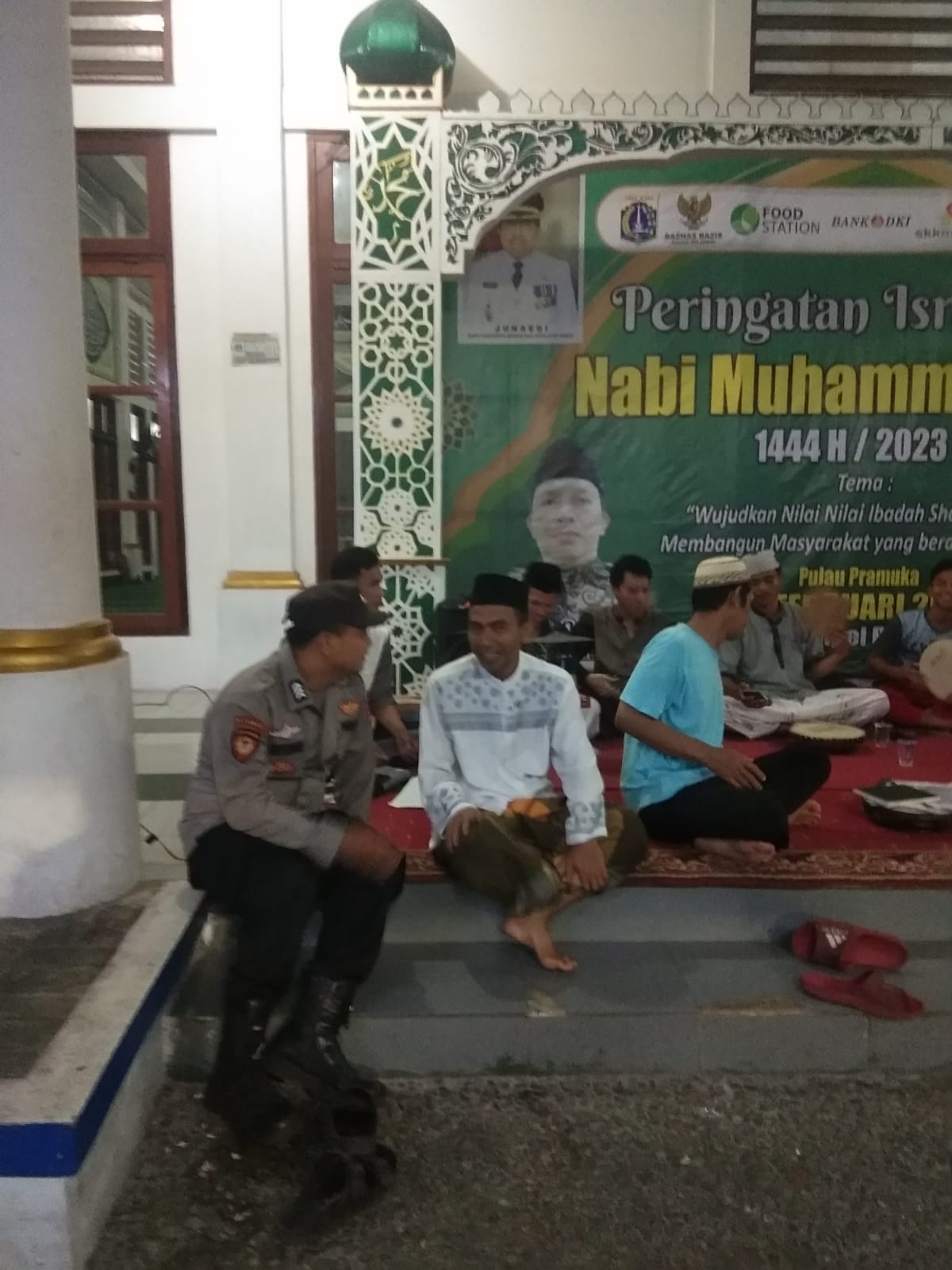 Sambang Malam Remaja Masjid, Anggota Polsubsektor Pulau Pramuka Imbau Tetap Jaga Kamtibmas