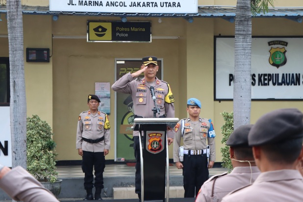 Upacara Hari Kebangkitan Nasional Polres Kepulauan Seribu Berlangsung Khidmat dan Lancar