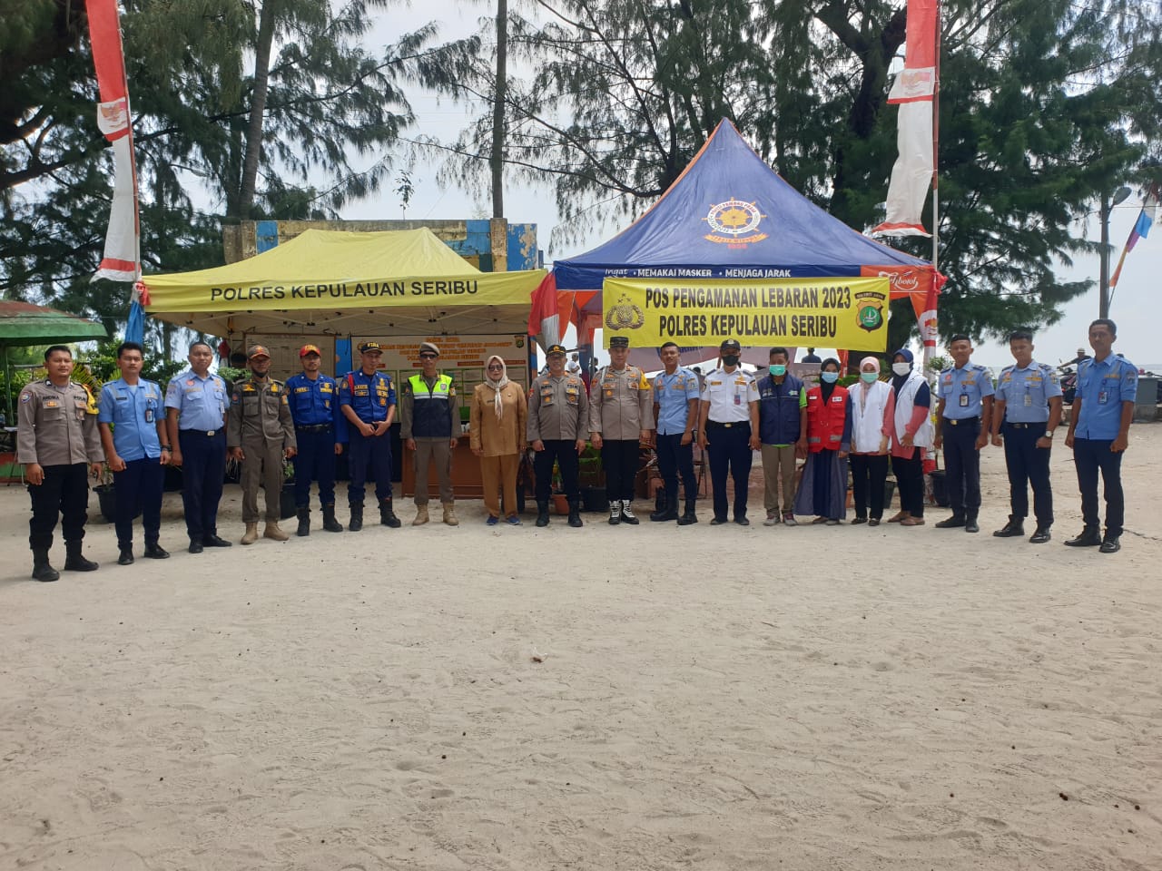 Pos Pengamanan Ketupat Jaya Polres Kepulauan Seribu Siap Berikan Pelayanan