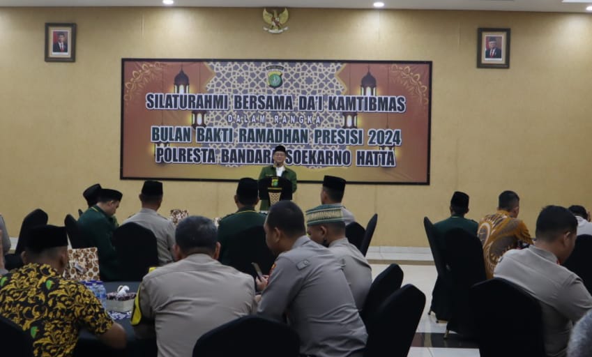 Dai Kamtibmas Polres Soetta Sebar Pesan Keamanan Selama Ramadan