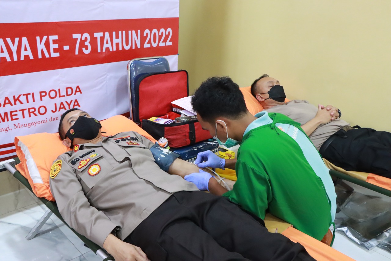 Peringati HUT Polda Metro Jaya ke - 73, Polres Kepulauan Seribu Melakukan Giat Donor Darah