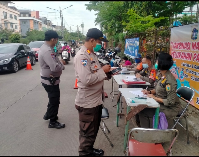 PPKM Level 1, Tiga Pilar Kecamatan Pademangan Gelar Operasi Yustisi Prokes