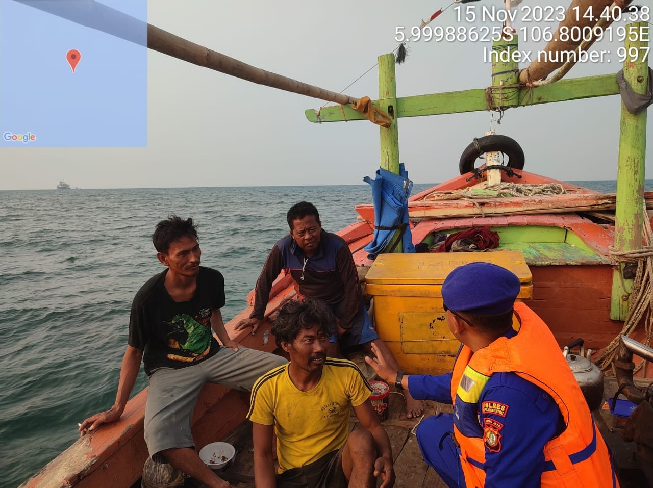 Satuan Polair Polres Kepulauan Seribu Gelar Patroli Laut di Perairan Pulau Untung Jawa dengan Kapal Polisi KP. VII-40-204