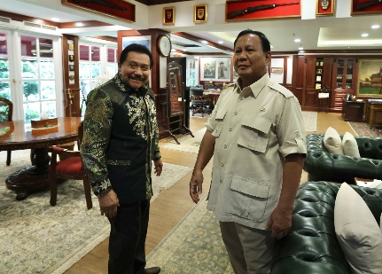 Prabowo Terima Kunjungan A.M. Hendropriyono di Kemhan