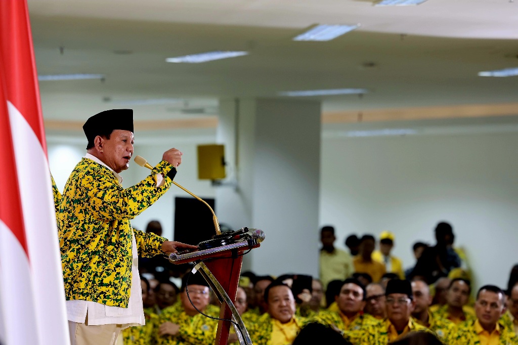 Usulkan Gibran Jadi Cawapres, Prabowo: Golkar Partai Berani, Wadah Pemimpin Muda