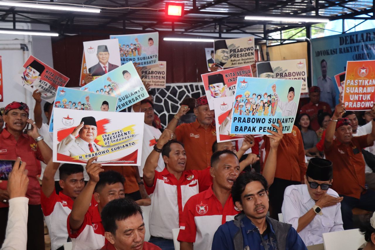 ARUN Deklarasi Dukung Prabowo Presiden, Haris Rusly Moti: Rumah Besar Relawan Prabowo 08 tempat seluruh relawan yang mendukung Pak Prabowo