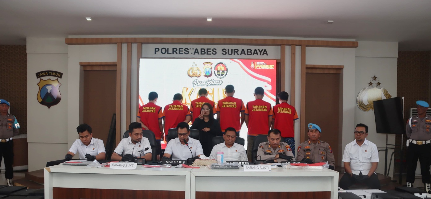 Polrestabes Surabaya Tangkap Bandar Slot Royal Dream