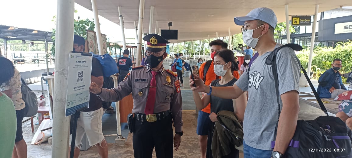 Berikan Rasa Aman, Sat Pam Obvit Polres Kepulauan Seribu Lakukan Pengamanan Dermaga Marina Ancol