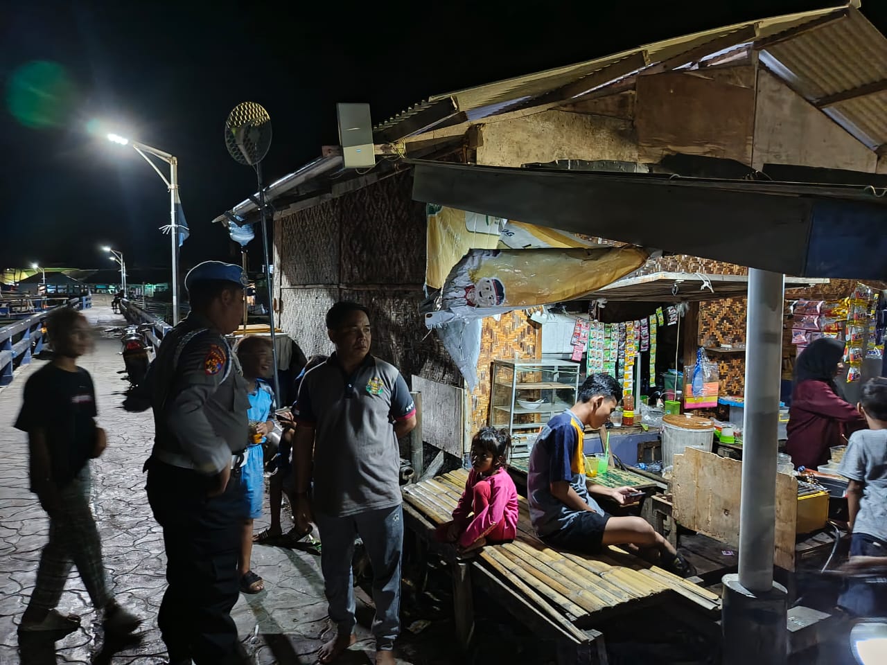 Polsek Kepulauan Seribu Utara Gelar Patroli Malam Antisipasi Gangguan Kamtibmas