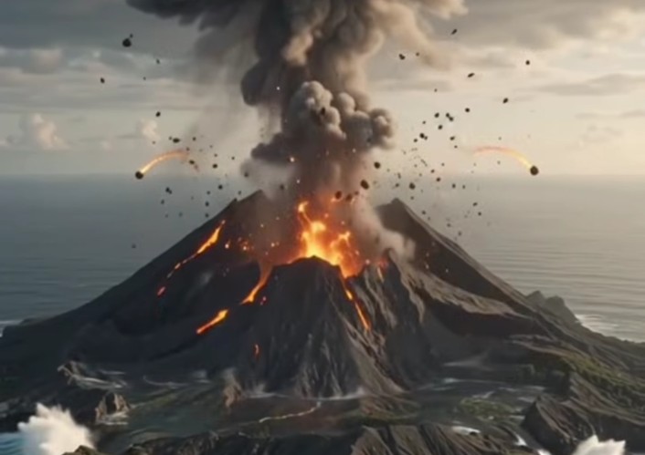 12 Kali Erupsi Strombolian, Gunung Anak Krakatau Tetap Level Siaga