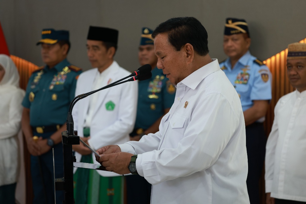 Prabowo Dampingi Presiden Resmikan Rumah Sakit TNI di Surabaya