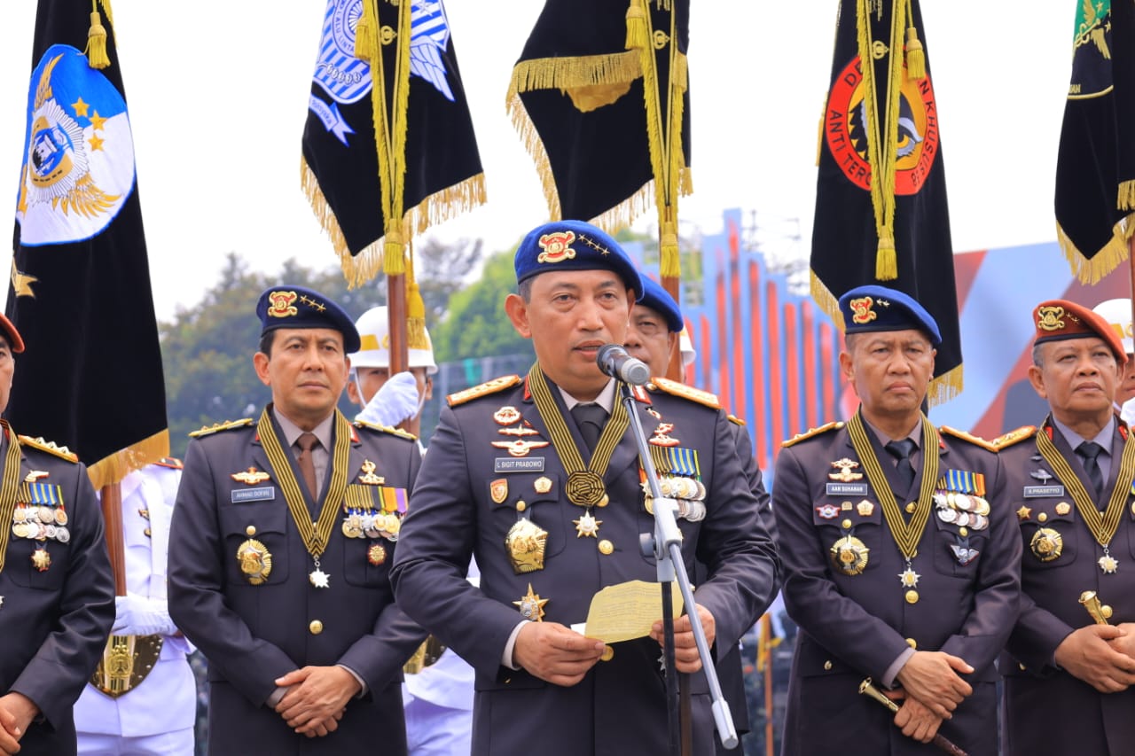 Polri Apel Gelar Pasukan Pengamanan Pelantikan Presiden RI dan Wakil Presiden RI