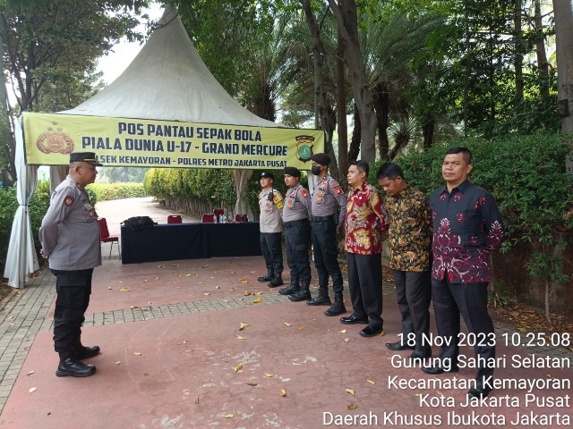 Pengamanan Ops Aman Bacuya Jaya 2023 oleh Subsatgas Gabungan Polsek Kemayoran, Ditpamobvit, dan Ditsamapta