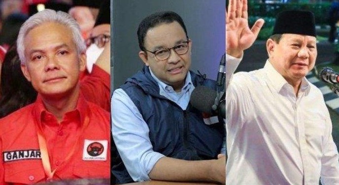 Survei PRC: Prabowo Makin Naik di Top of Mind Capres 2024, Ganjar Turun, Anies Stagnan