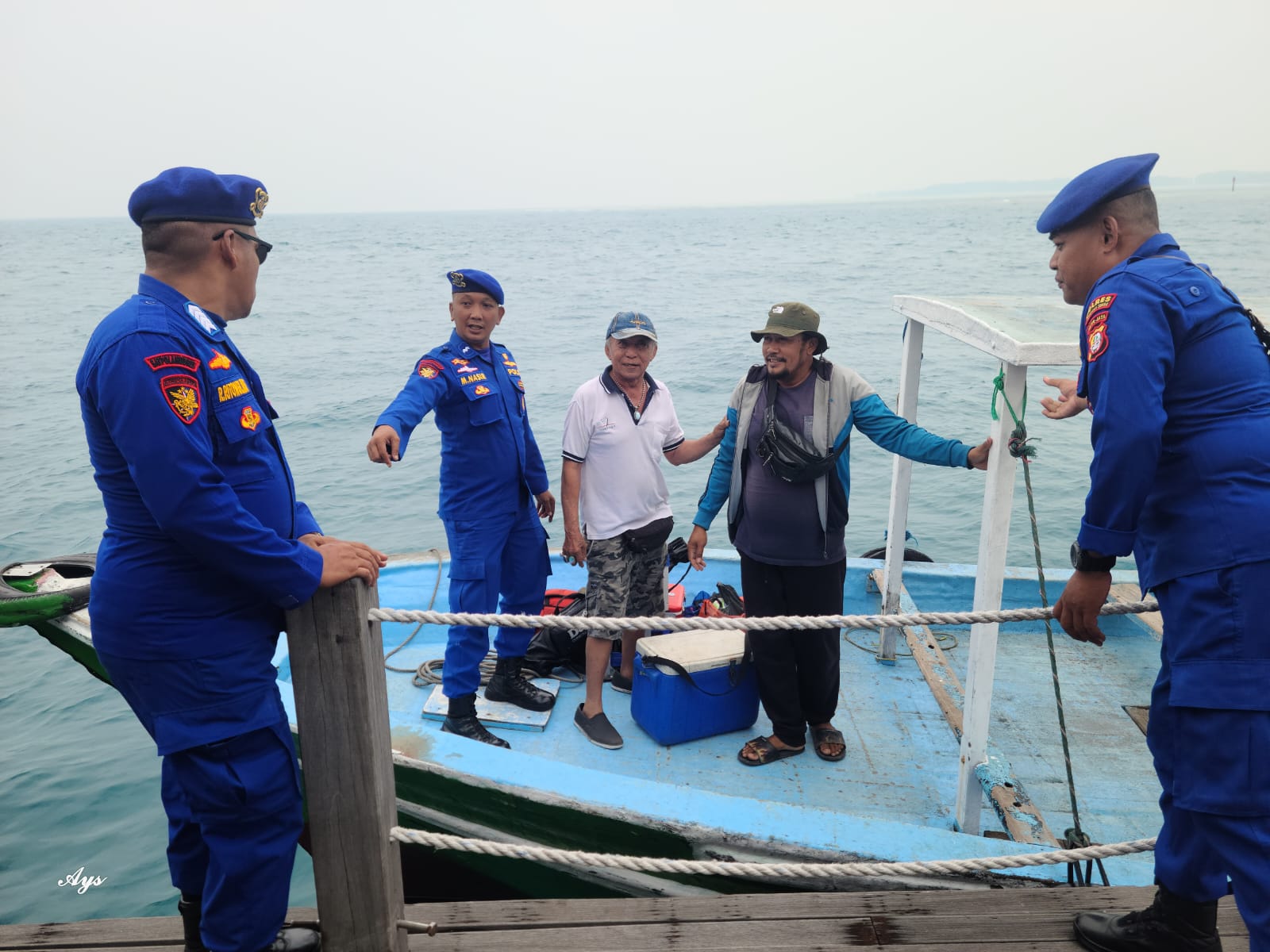 Satpolairud Polres Kepulauan Seribu Laksanakan Patroli Laut Dialogis, Himbau Nelayan Hindari Ilegal Fishing dan Waspadai Cuaca Buruk